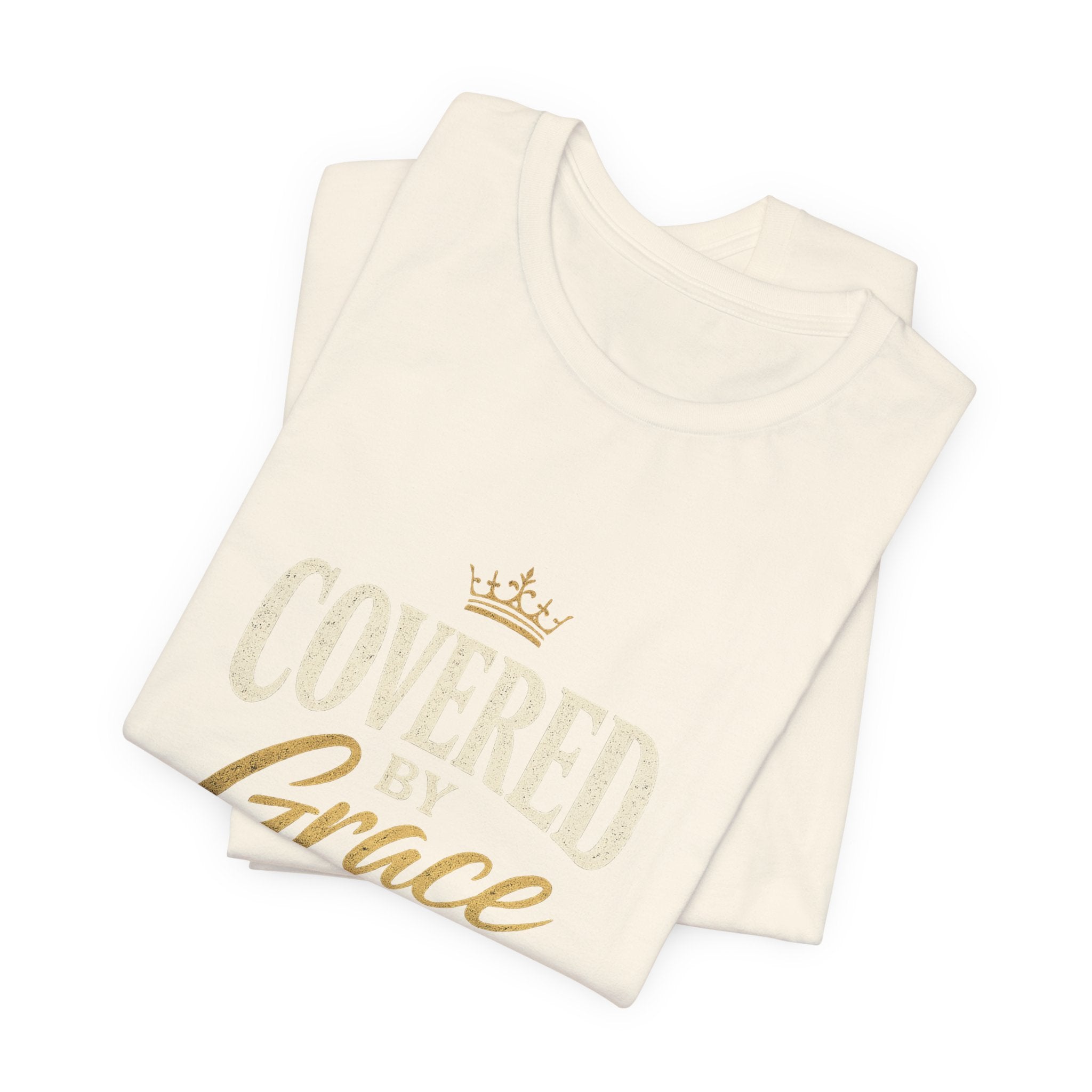 Covered Grace T-Shirt — Christian Faith Tee with 'Covered in Grace' Scripture Design