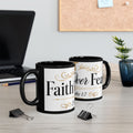 Faith Over Fear Mug – 2 Timothy 1:7 Inspirational Black Coffee Cup