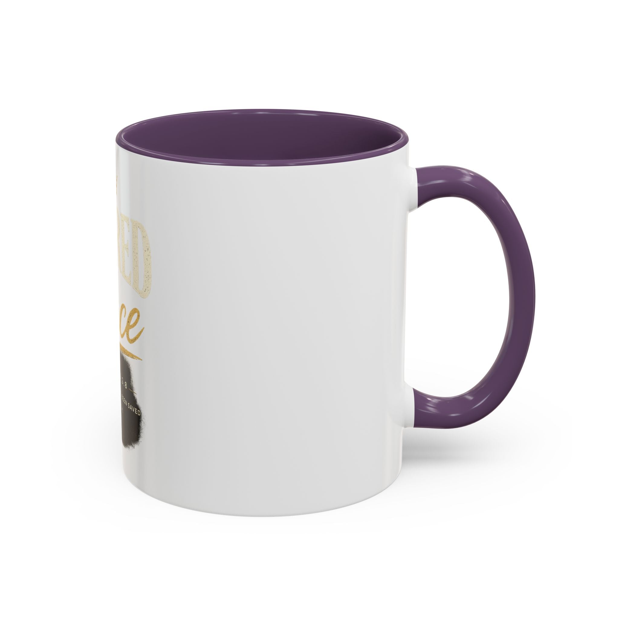 Covered By Grace Ceramic Coffee Mug — Ephesians 2:8 Inspirational Gift