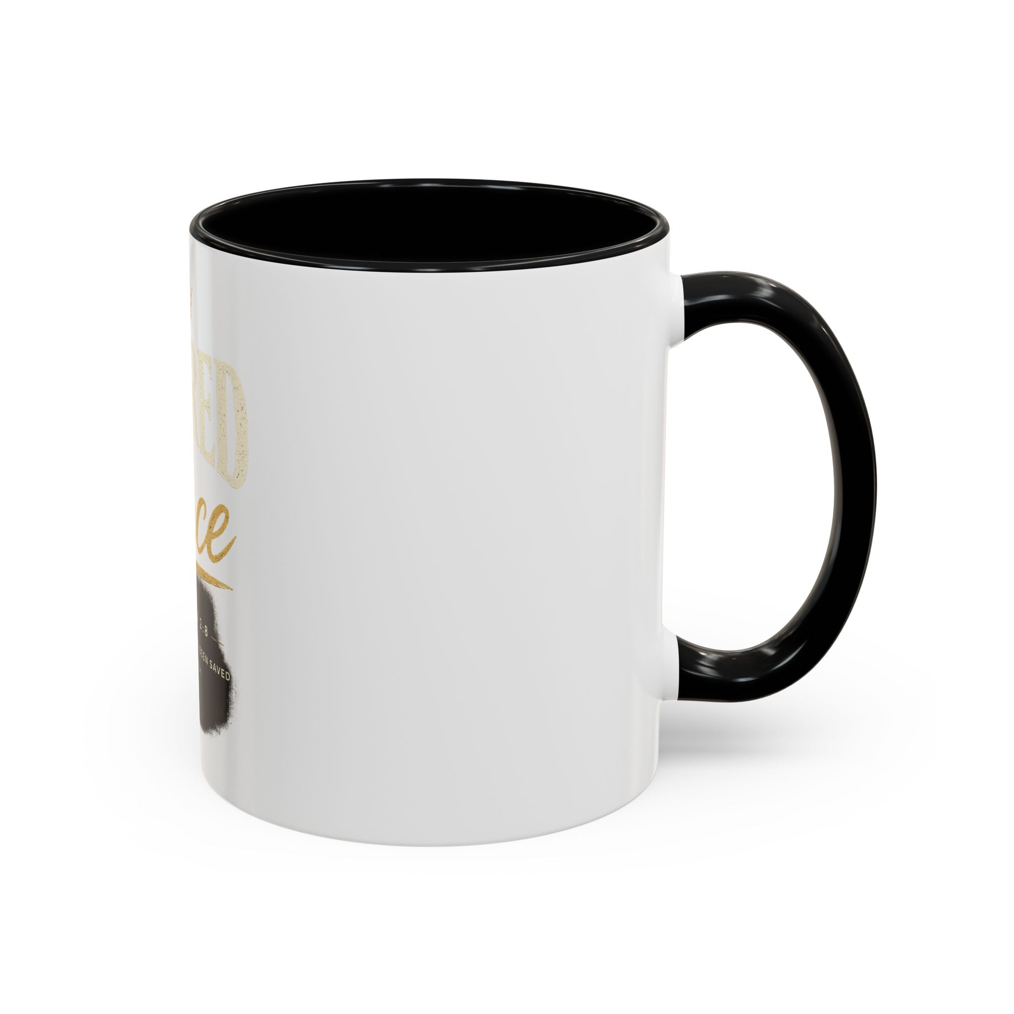 Covered By Grace Ceramic Coffee Mug — Ephesians 2:8 Inspirational Gift