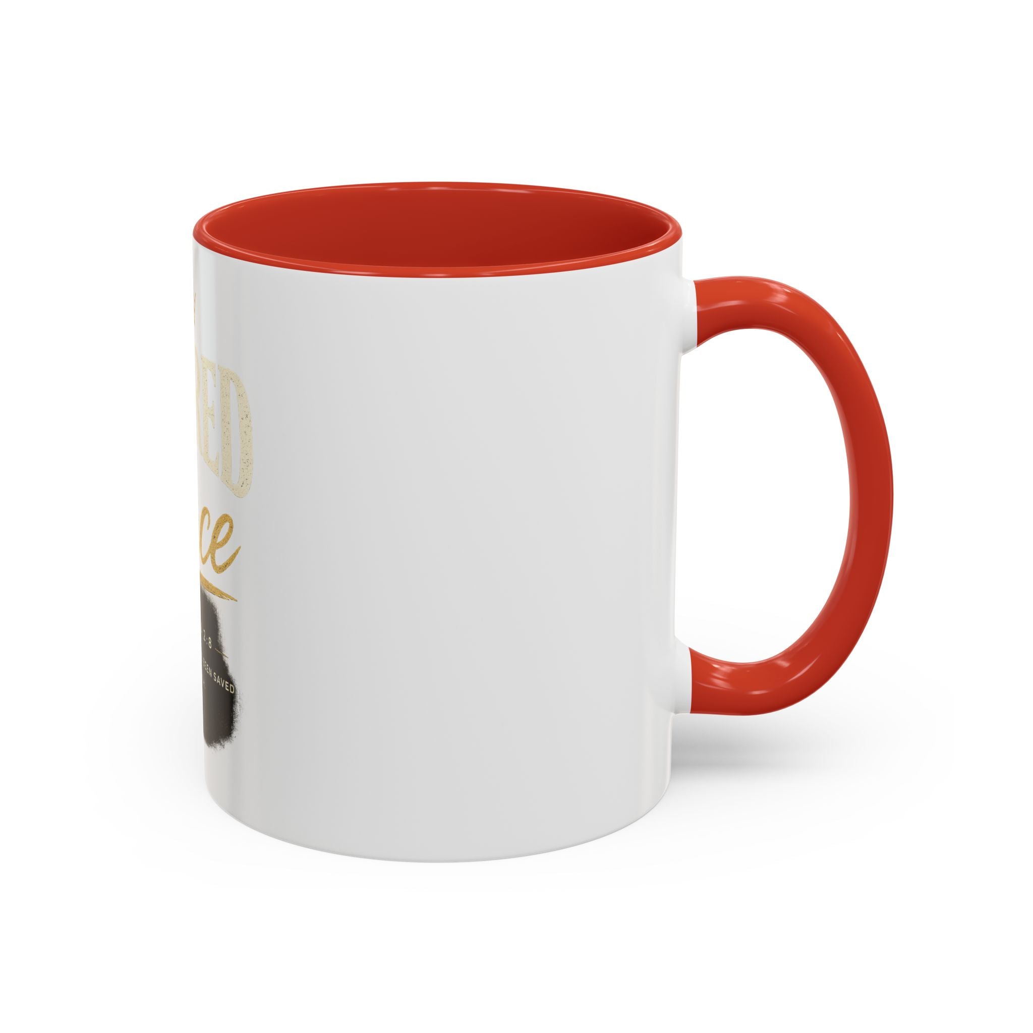 Covered By Grace Ceramic Coffee Mug — Ephesians 2:8 Inspirational Gift