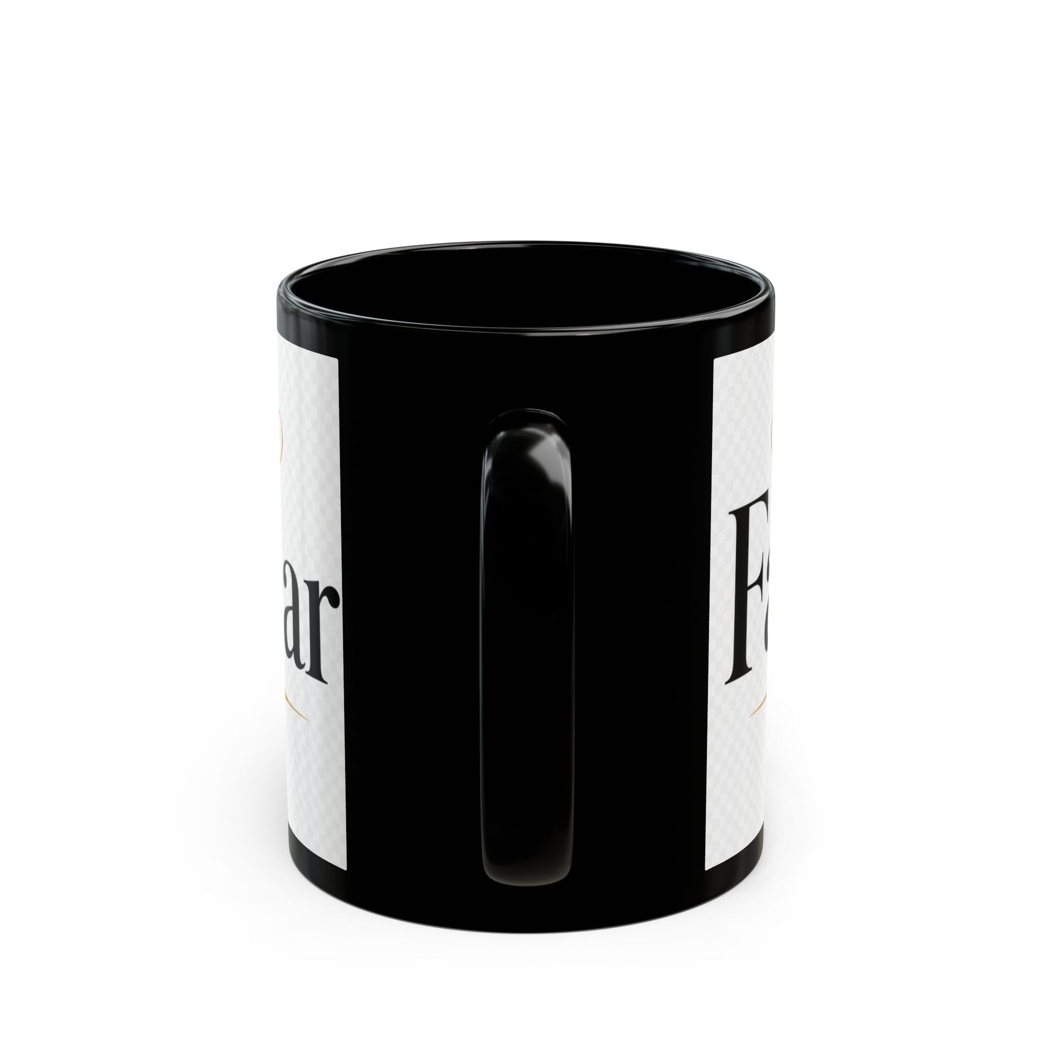 Faith Over Fear Mug – 2 Timothy 1:7 Inspirational Black Coffee Cup