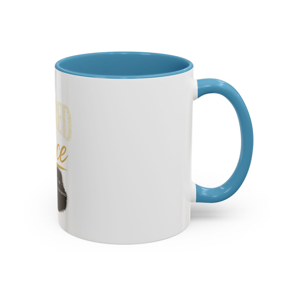 Covered By Grace Ceramic Coffee Mug — Ephesians 2:8 Inspirational Gift