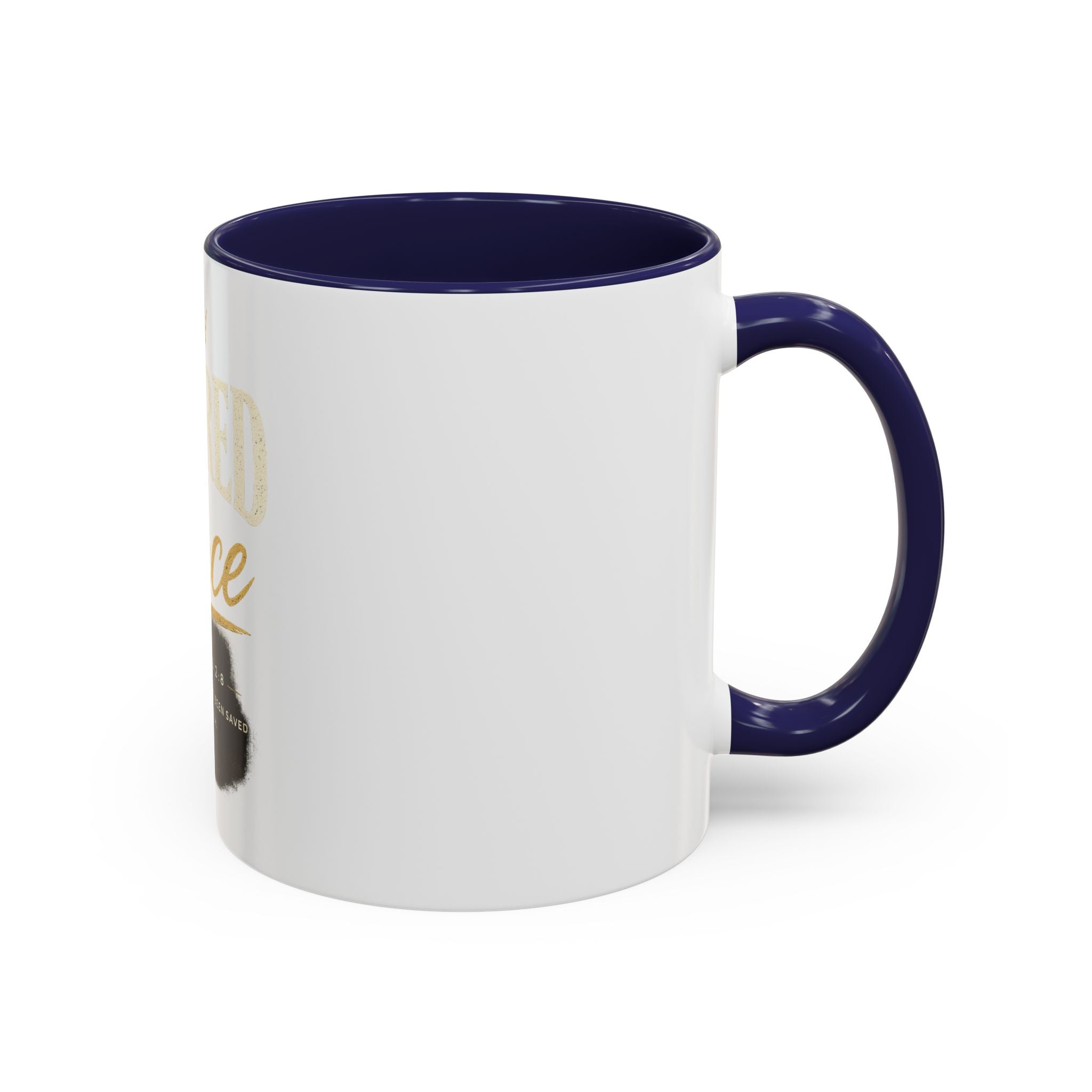 Covered By Grace Ceramic Coffee Mug — Ephesians 2:8 Inspirational Gift